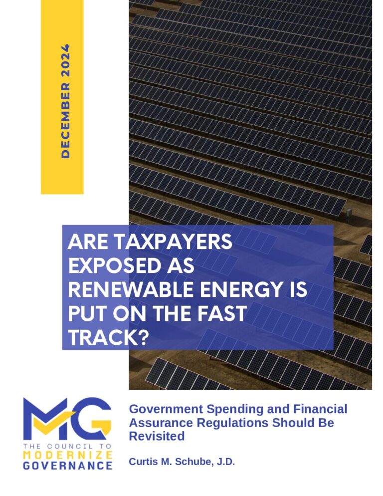 Are Taxpayers Exposed As Renewable Energy Is Put On The Fast Track